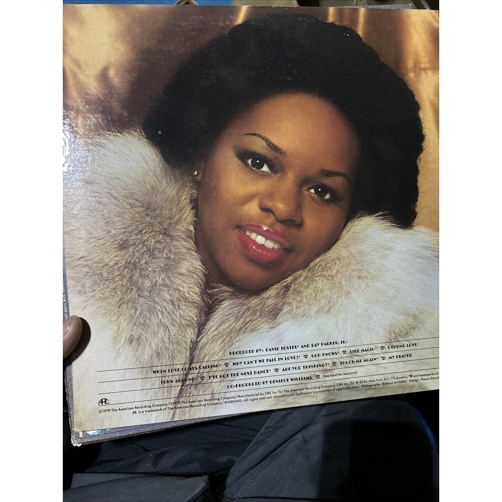 DENIECE WILLIAMS WHEN LOVE COMES CALLING 1979 1ST PRESS LP - Picture 2 of 2